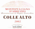 Cantine Galasso S.r.l. Montepulciano d'Abruzzo Colle Alto 2002 Front Label