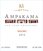 Casa Montes Bodega & Vinedos Ampakama Malbec 2012 Front Label