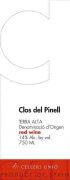 Cellers Unio Clos del Pinell Negre 2007 Front Label