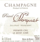 Champagne Pascal Doquet Blanc de Blancs Le Mont Aime Brut Premier Cru 2005 Front Label