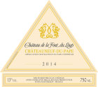 Chateau de la Font du Loup Chateauneuf-du-Pape Blanc 2014 Front Label