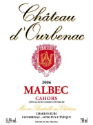 Chateau d'Ourbenac Malbec 2006 Front Label