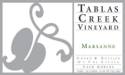 Tablas Creek Marsanne 2013 Front Label