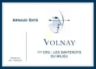 Domaine Arnaud Ente Volnay Santenots du Milieu Premier Cru 2013 Front Label