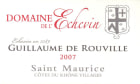 Domaine De L'Echevin Cotes du Rhone Villages Saint Maurice Guillaume de Rouville 2007 Front Label