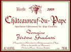 Domaine Jerome Gradassi Chateauneuf-du-Pape 2009 Front Label