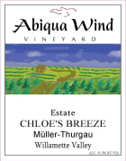 Abiqua Wind Vineyard Chloe's Breeze Muller Thurgau 2011 Front Label