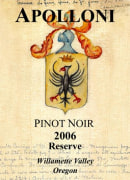 Apolloni Vineyards Estate Reserve Pinot Noir 2006 Front Label