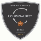 Columbia Crest Grand Estates Syrah 2015 Front Label