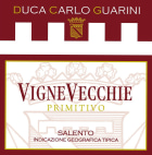 Duca Carlo Guarini Salento Vigne Vecchie Primitivo 2012 Front Label