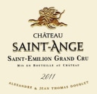 Famille Doublet Saint-Emilion Grand Cru Chateau Saint Ange 2011 Front Label
