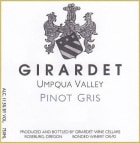 Girardet Pinot Gris 2014 Front Label