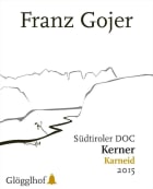 Franz Gojer Alto Adige Sudtirol Kerner Karneid 2015 Front Label