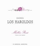 Familia Falasco Hacienda Los Haroldos Malbec Rose 2014 Front Label