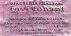 Masseria Frattasi Aglianico del Taburno Iovi Tonant Riserva 2006 Front Label