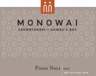 Monowai Estate Hawke's Bay Pinot Noir 2013 Front Label