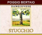 Poggio Bertaio Stucchio Sangiovese 2002 Front Label