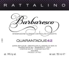 Massimo Rattalino Barbaresco Quarantadue 42 2008 Front Label