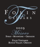 Folin Cellars Misceo 2009 Front Label