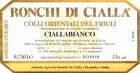 Ronchi di Cialla Colli Orientali del Friuli Cialla Bianco 2004 Front Label
