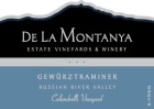 De La Montanya Winery Calandrelli Vineyard Gewurztraminer 2015 Front Label