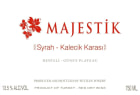 Sevilen Sarap Sanayi Majestik Kirmizi Syrah-Kalecik Karasi 2012 Front Label