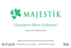Sevilen Sarap Sanayi Majestik Beyaz Sauvignon Blanc-Sultaniye 2012 Front Label