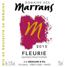Domaine des Marrans Fleurie 2010 Front Label