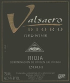Bodegas Valsacro Rioja Dioro 2001 Front Label