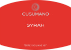 Cusumano Syrah 2014 Front Label