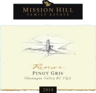 Mission Hill Reserve Pinot Gris 2014 Front Label