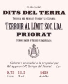 Terroir Al Limit Dits del Terra 2012 Front Label