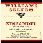 Williams Selyem Bacigalupi Vineyard Zinfandel 2000 Front Label