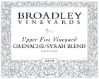 Broadley  Upper Five Vineyard Grenache Syrah 2010 Front Label
