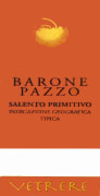 Vetrere Barone Pazzo Primitivo 2012 Front Label