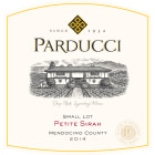 Parducci Small Lot Petite Sirah 2014 Front Label