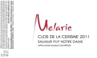 Vins Melaric Saumur Puy-Notre-Dame Clos de la Cerisaie 2011 Front Label