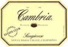 Cambria Tepusquet Vineyard Sangiovese 1996 Front Label