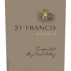 St. Francis Reserve Zinfandel 2015 Front Label