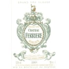 Chateau Ferriere (stained label) 2001 Front Label