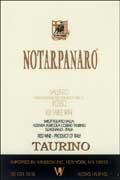 Taurino Notarpanaro 1995 Front Label