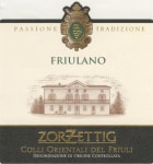 Zorzettig Colli Orientali del Friuli Friulano 2012 Front Label