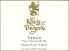 Koenig Distillery and Winery Three Vineyard Cuvee Syrah 2010 Front Label