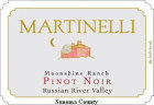 Martinelli Moonshine Ranch Pinot Noir 2010 Front Label