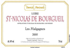 Yannick Amirault Saint Nicolas de Bourgueil Les Malgagnes 2005 Front Label