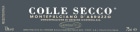 Tollo Colle Secco Montepulciano 2010 Front Label