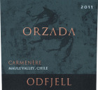 Odfjell Orzada Carmenere 2011 Front Label