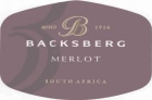 Backsberg Merlot 2013 Front Label