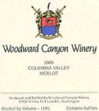 Woodward Canyon Columbia Valley Merlot 2000 Front Label