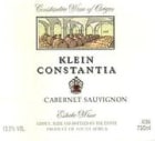 Klein Constantia Cabernet Sauvignon 1998 Front Label